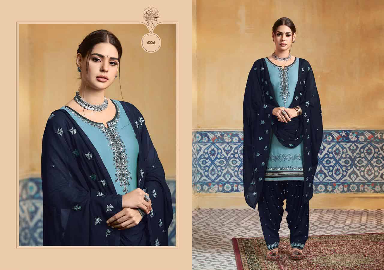 Patiala House Vol-74 Kessi Satin Dress Materials Patiala House Vol-74 Kessi Satin Dress Materials